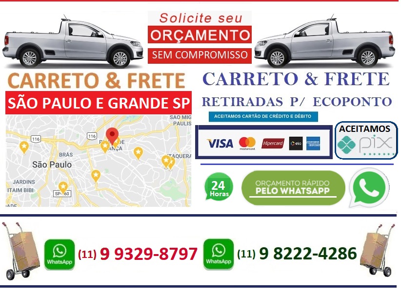 Carreto , Frete 11 9 9329-8797