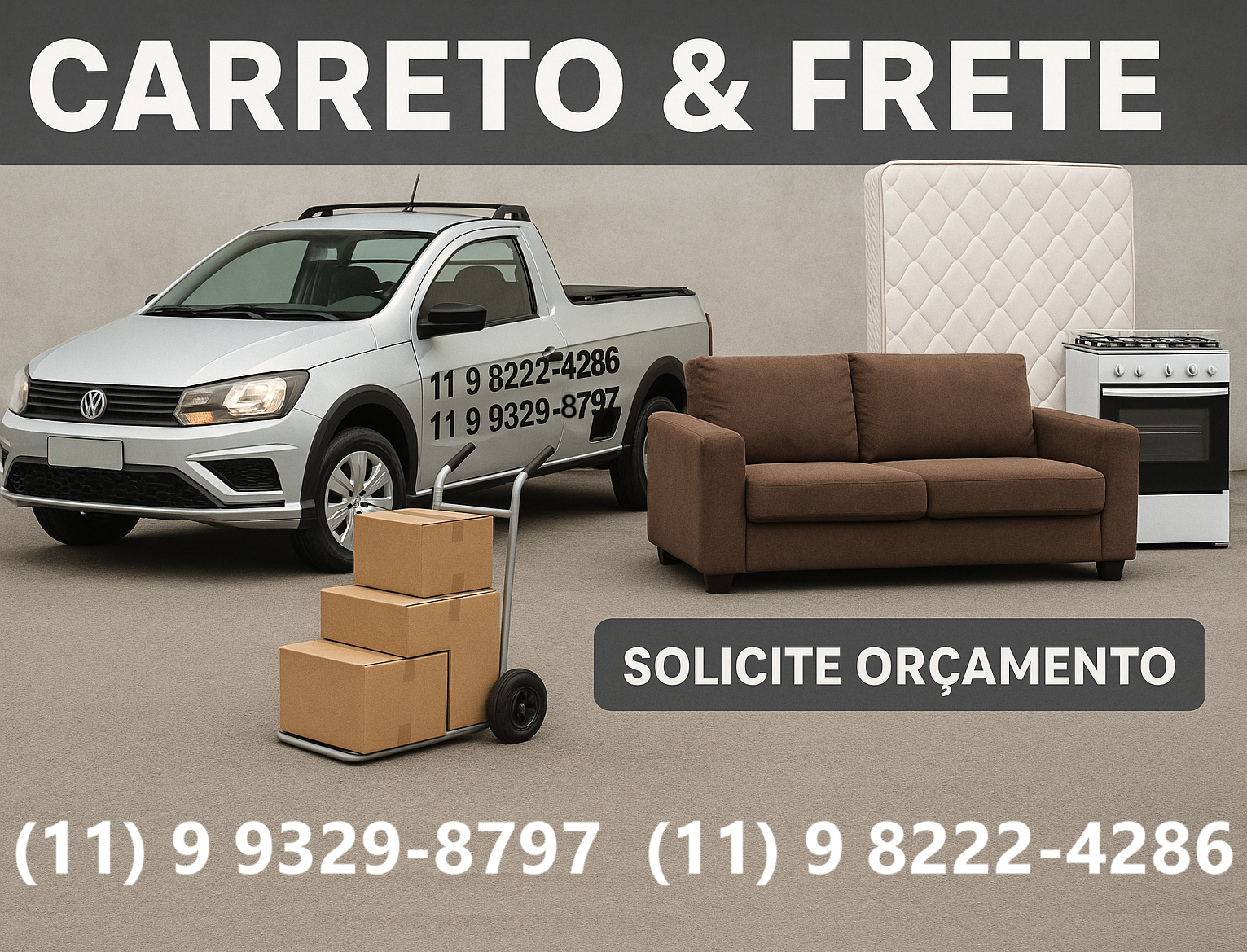 Carreto vila ede e Frete jacana