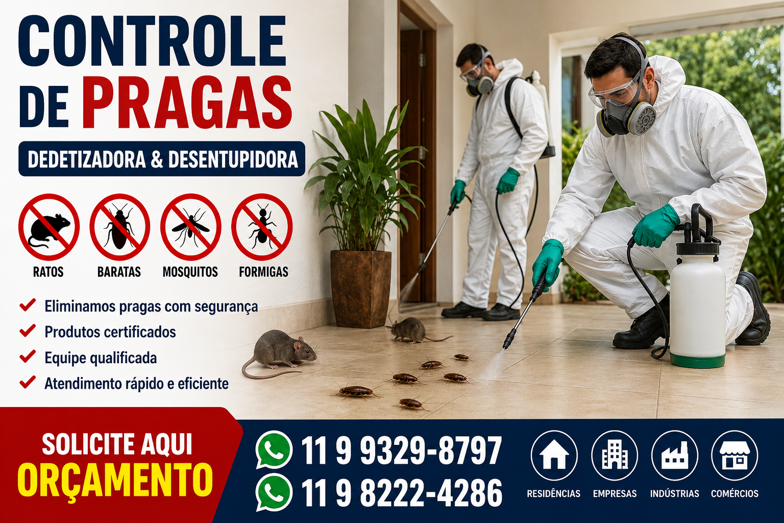 Dedetizadora guaianases e Desentupidora sapopemba