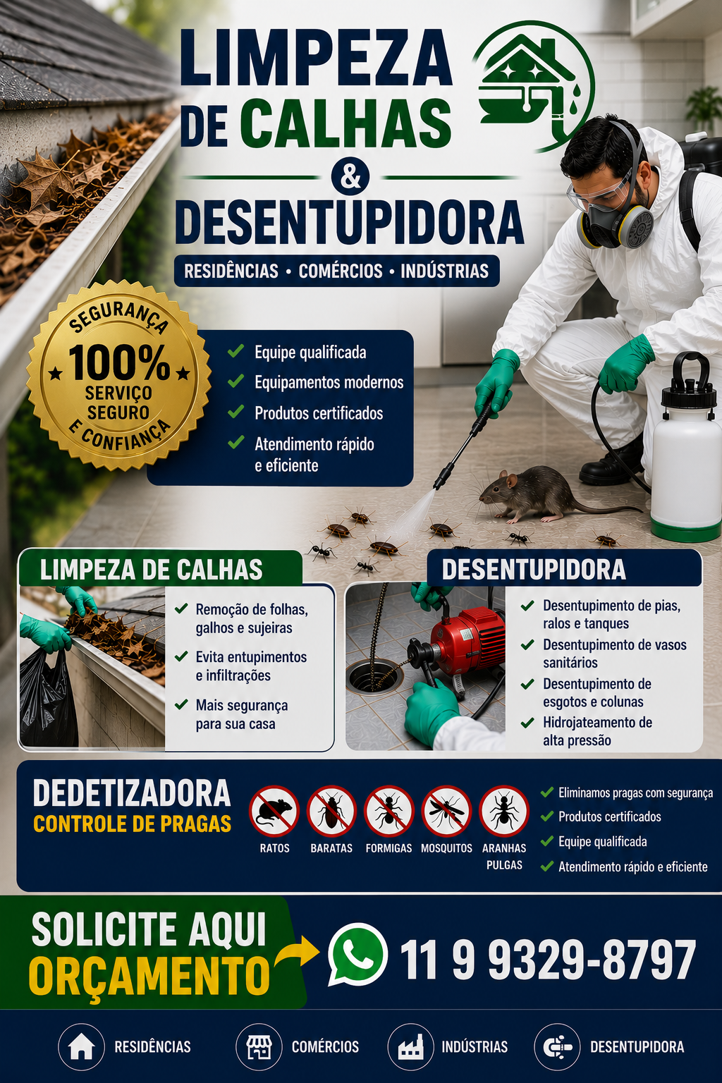 Dedetização Itaquera e Desentupimento aricanduva