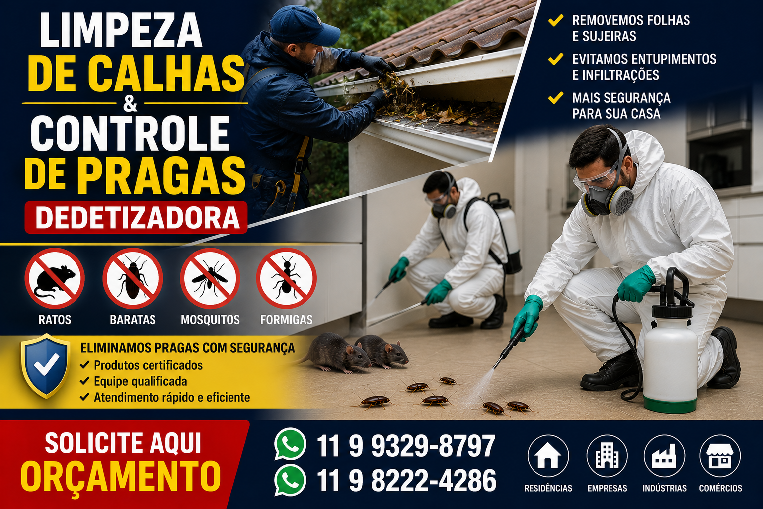 Dedetizadoras e Desentupidoras
