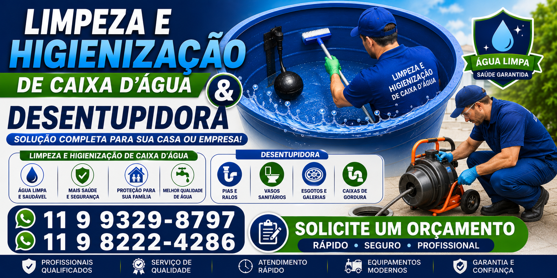 Limpeza de Caixa d'Água vila prudente
